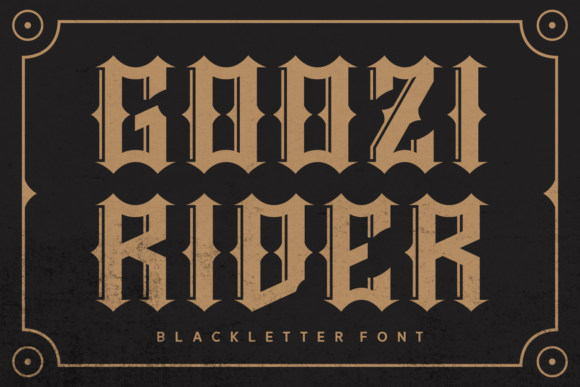 Goozi Rider: A Bold Blackletter Font for Impactful Design