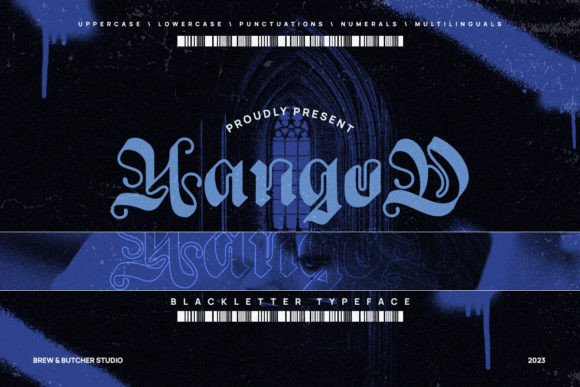 Hangod: A Gothic Black Letter Font with Bold Curves