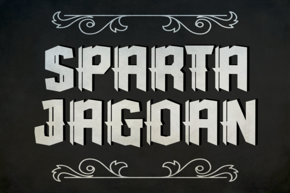 Sparta Jagoan: Commanding Attention with Bold Blackletter